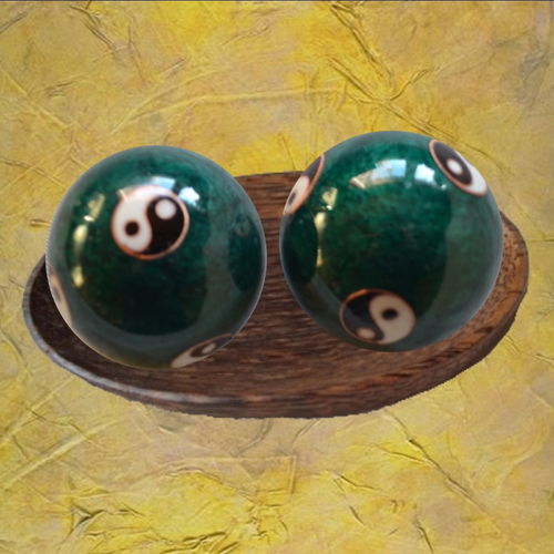 Qi Gong Kugeln Klangkugeln Yin Yang grün